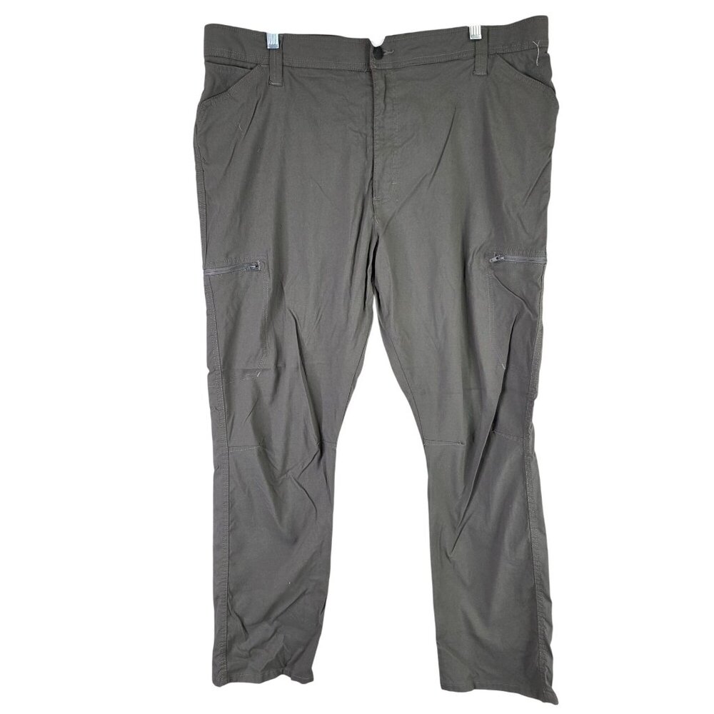 Mens Wrangler Gray Outdoor Performance Cargo Pants Zipper Pockets Size 40X30